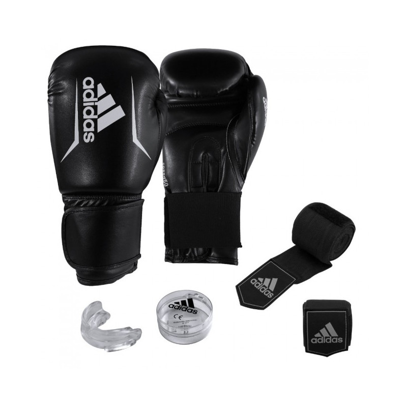 Adidas Boxing Set Men 12 oz Boxhandschuh, Mundschutz, Bandagen