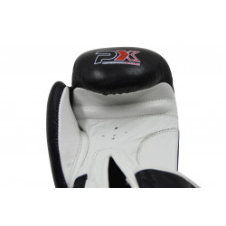 PX Boxhandschuhe schwarz-weiß Leder