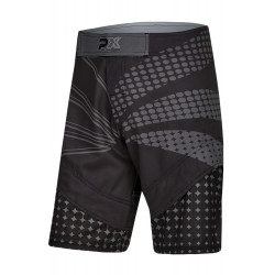 PX MMA Handschuhe  PX MMA Shorts schwarz-grau, Stretch  Ohrenschoner Universalgröße, schwarz